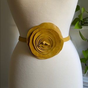Handmade Leather Flower Belt